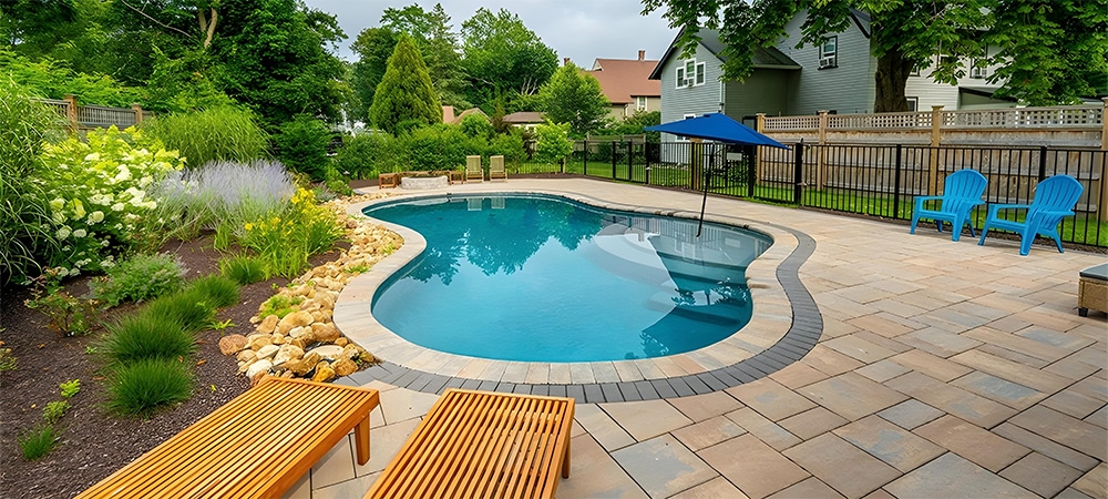 beautiful tiles and pool