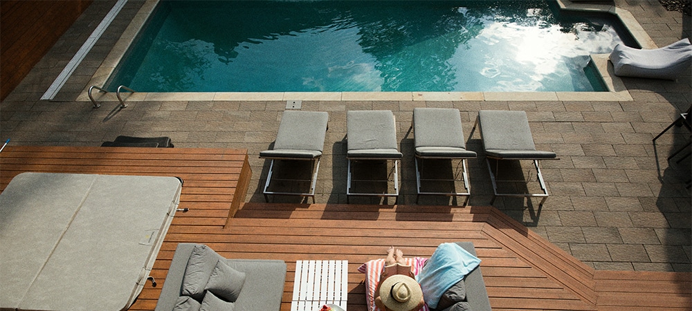 deck and hardscape pool