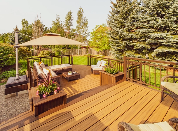 fence in lawn with deck fence in lawn with deck
