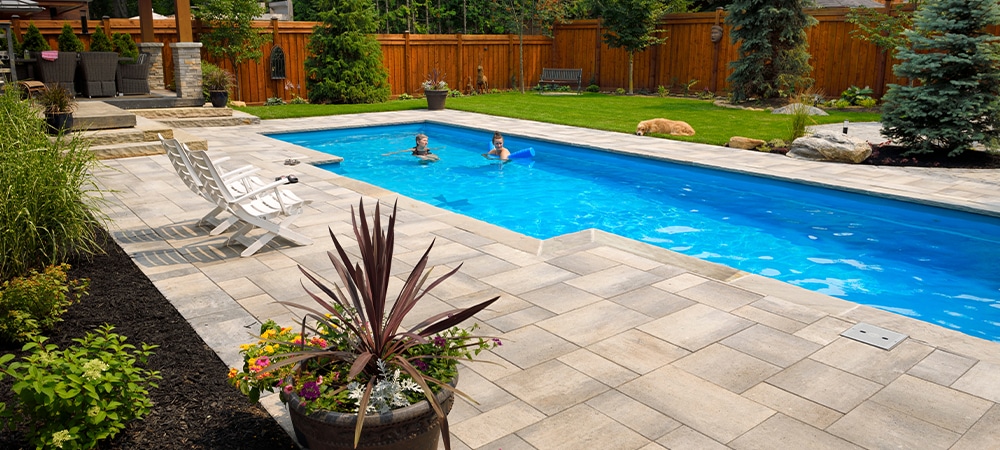 paver patio deck for pool resurfacing