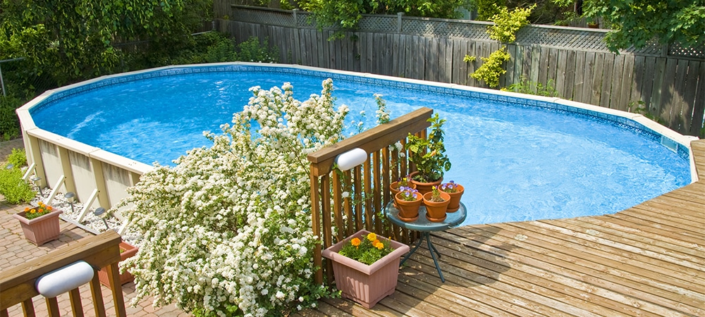 above ground pool deck